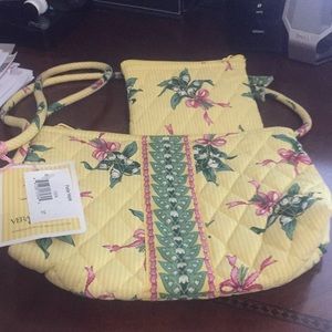 (New) Vera Bradley 2 Piece Make Up Bag Set